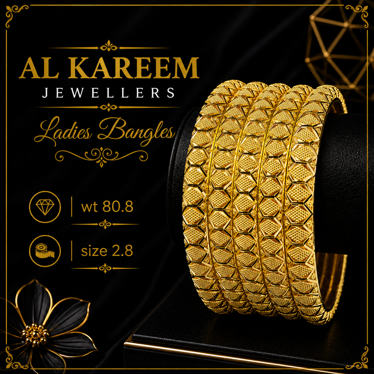 Ladies Bangles - 80.8g