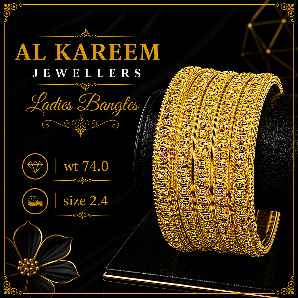 Ladies Bangles - 74.0g